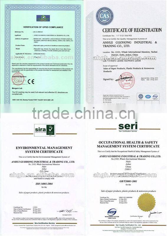 PP Nonwoven Disposable medical cotton face mask 3ply 2016 new style