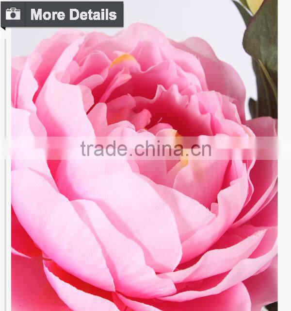 Hot sale decorative silk flower cloth peony flower