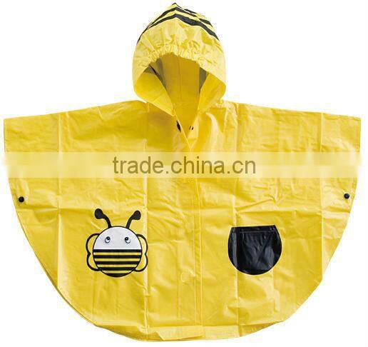 waterproof children raincoat/pvc kids raincoat