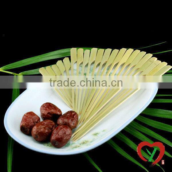natural bamboo barbecue meat skewers with handle