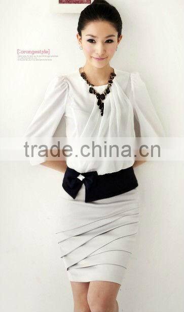 Breathable suits OL big yards of women's clothing chiffon dress