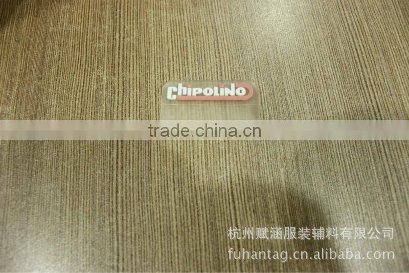 Customized rubber label patch for garment