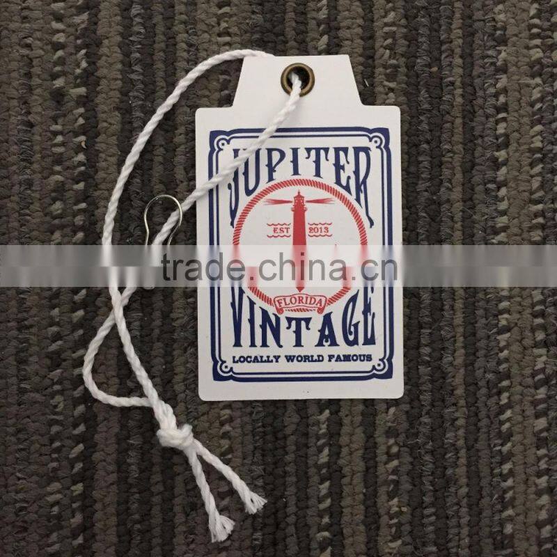 2016 customized direct factory wholesafashionable jeans swing tags hang tags with competitive price