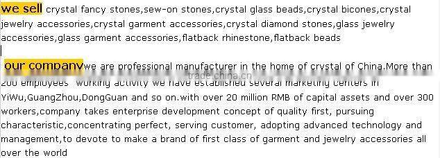 fashion crystal fancy stone crystal bead