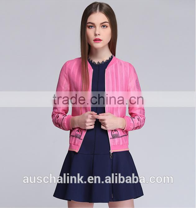 latest korean style classic fashion embroidered casual jacket customized