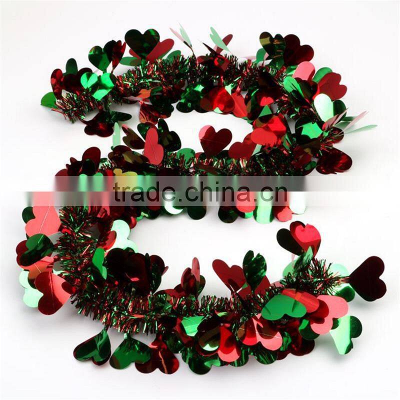 Good quality Christmas Tree Decorations Tinsel Garland colorful large indoor decoration wholesale