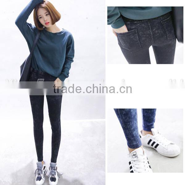 2015 autumn winters imitation cowboy bound feet leggings