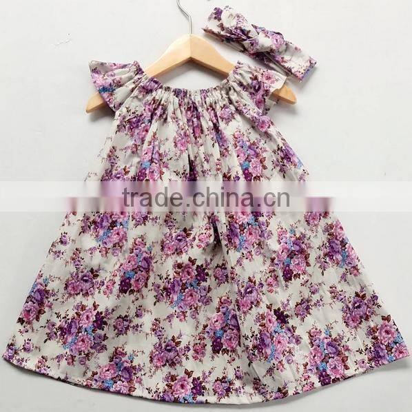 Simple Cotton Frocks Designs Baby Girl Floral Patterns Vintage Dress Little Girls Casual Dresses
