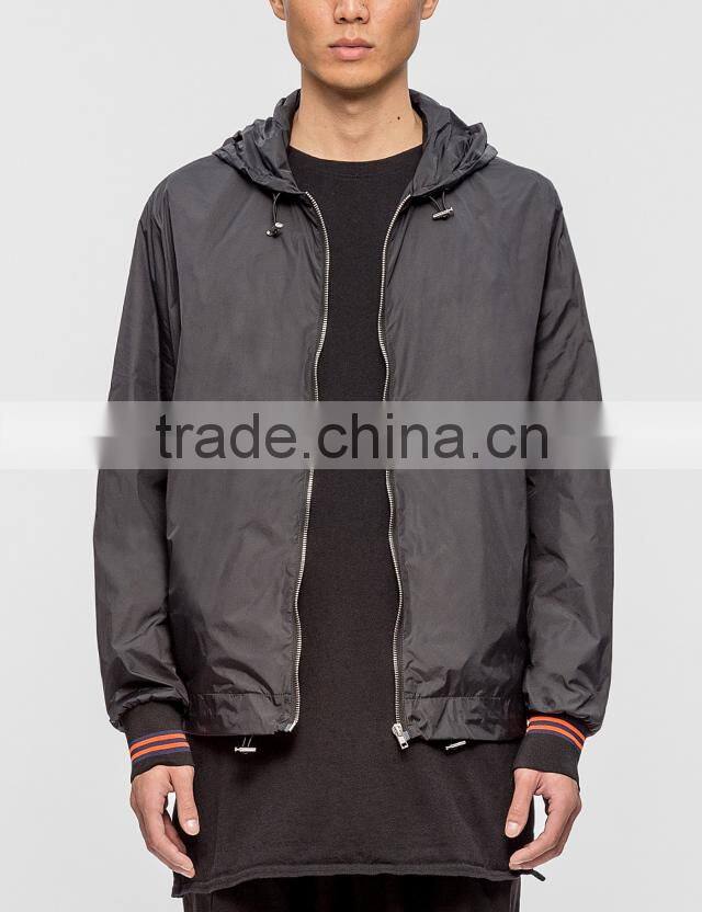 Cheap high quality men running windbreaker hoodie jacket