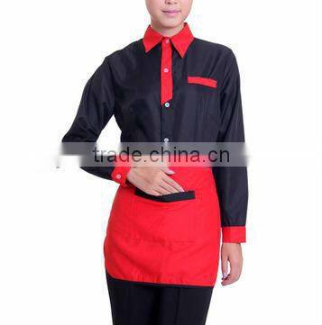 sexy red chief fashion hotel reception uniform design