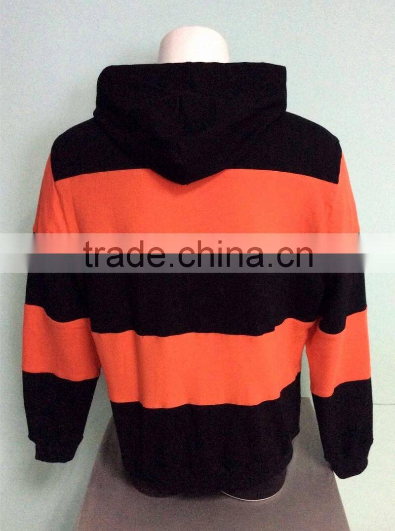 Classic Drawstring Stripe in Different Colors Zip-up Women Hooded Sweatshirts OEM Service
