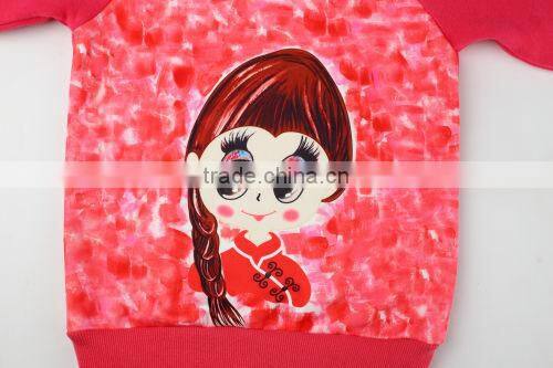 children printing long sleeve little girl sweater