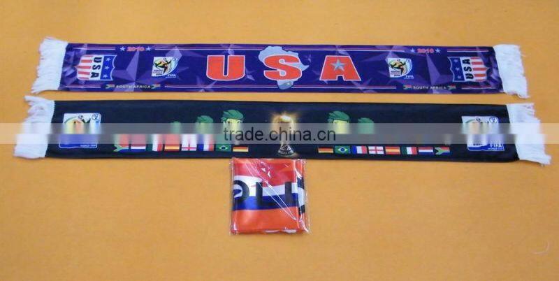 custom satin football scarf