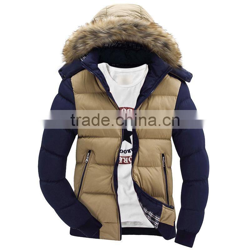 Men's Casual Fur Hooded Outwear Jacket