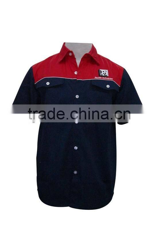 Blue Red Workwear uniform shirt Engineer uniform