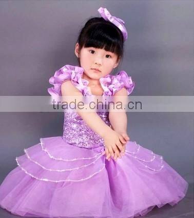2015 newest style hot purple tule tutu-girls New Year gift dance costumes
