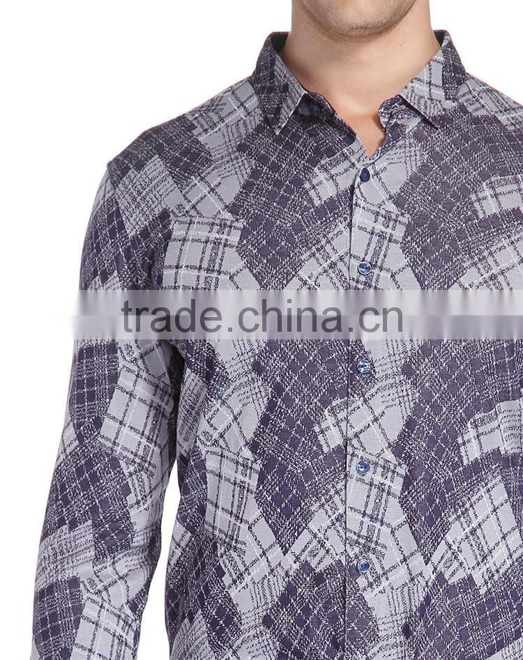 Custom design pattern men shirt popular garment factories in china