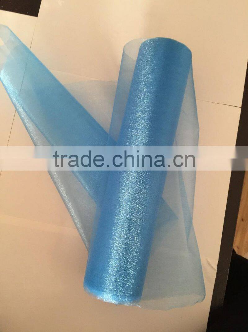29CMX25M ROLL OF CRYSTAL ORGANZA SOFT SHEER FABRIC WEDDING PARTY TABLE RUNNER CHAIR SASH BOWS