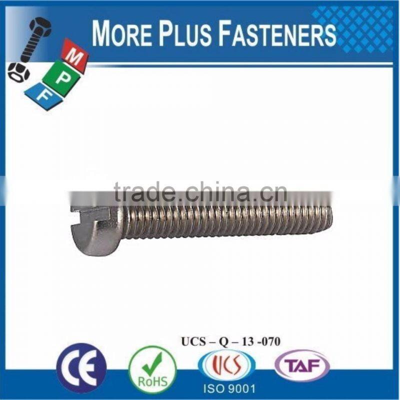 Made in Taiwan Machine Screw Metric DIN 84 Slotted Cheese Head Stainless A2 A4