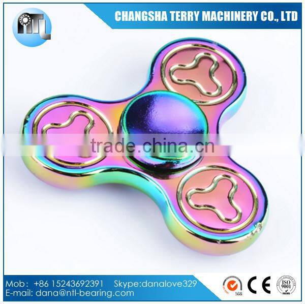 2017 new rainbow hand fidget spinner toy for spin long time