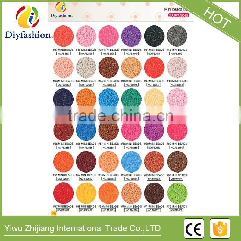 Diy fashion 2.6mm mini hama perler beads arts and crafts for kids in yiwu