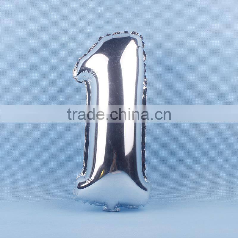 40 inch gold silver color foil number balloons for party decoration