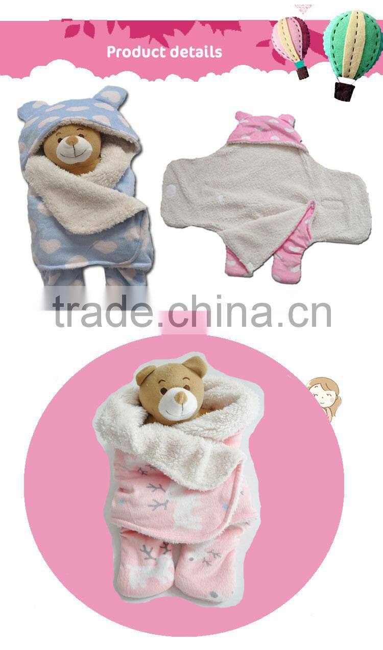 Comfortable Printed Fleece Blanket Baby Sleeping Bag