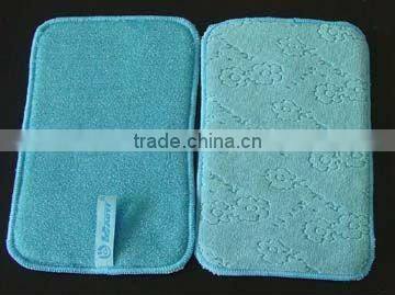 PP stripe microfiber sponge scourer kitchen brush,scrub sponge