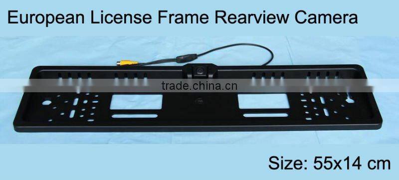 European Official License Plate Frame Parking Car Safe Camera