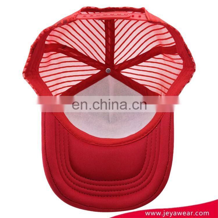 Factory price! Custom cheap 100% polyester baseball cap printing mesh trucker hat