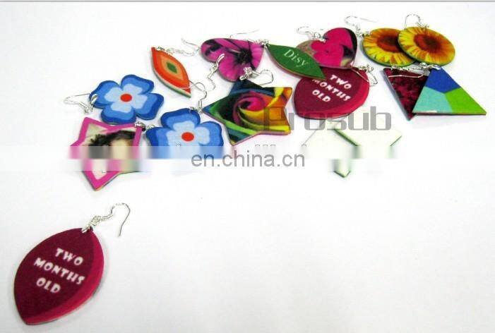 DIY sublimation heat transfer French fiber earrings