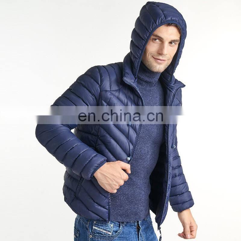 Apparel red sport down coat fabric ultralight mens down jacket for winters
