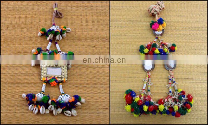 Gypsy Pom Pom Bracelet, Old Banjara shell Bracelet - Vintage Beaded Pom Pom Bracelet