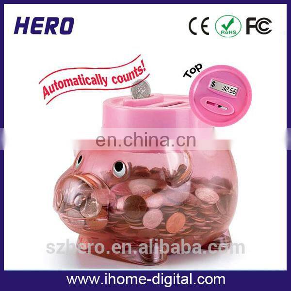 Brand new money saving boxes for adults coin counter for promotion
