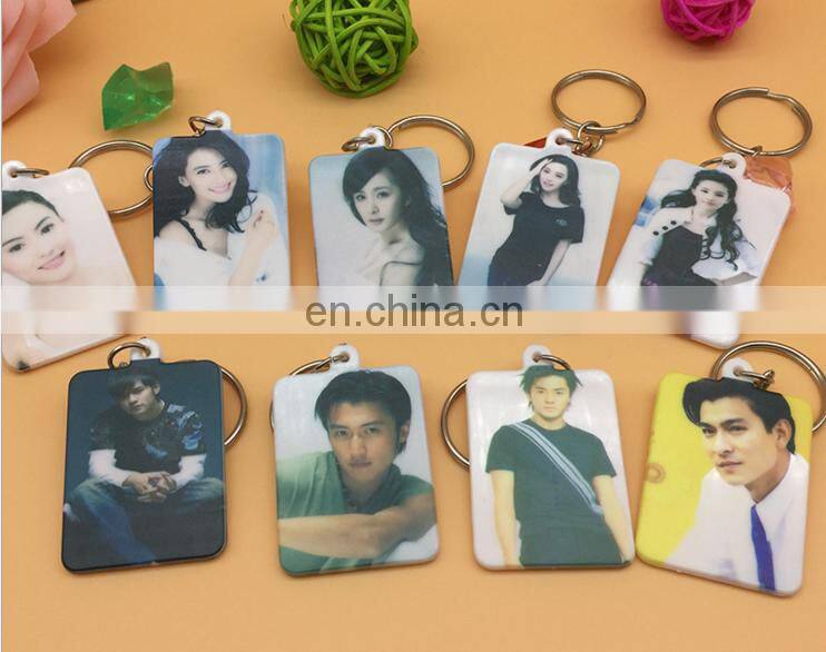 customized Digital photo keychain football soccer star movie star character keychain president election keychain