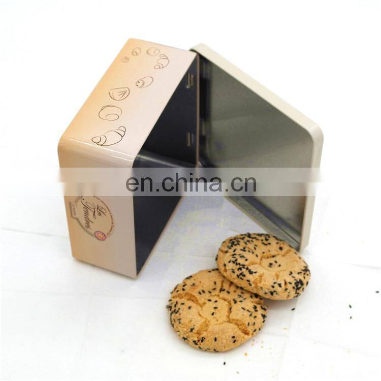 Square cookie metal box food packaging tin container factory wholesale