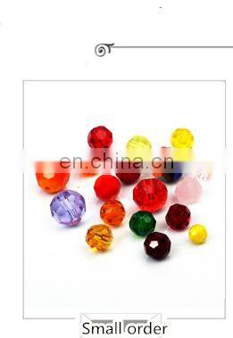 Pujiang wholesale high grade artificial crystal transparent bicone beads with high quality orange 3*6 mm beads for jewelry