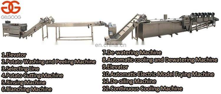 Hot Sale Fully Automatic Fresh Frozen Flakes Stick Sweet Crisp French Fries Frying Making Machine Potato Chips Machinery India