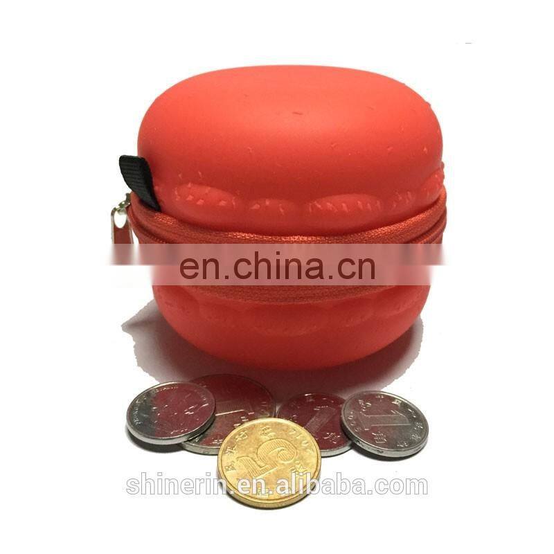 Round MacaronCoin Bag Custom Women Clutch Purse Fashion Girls Silicone Wallet