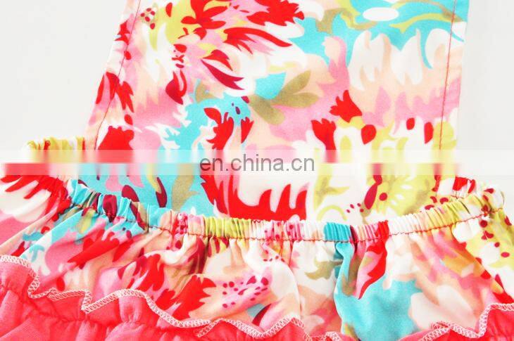 Boutique Infant Girl Flower Bodysuit Cute Floral Newborn Baby Ruffle Romper