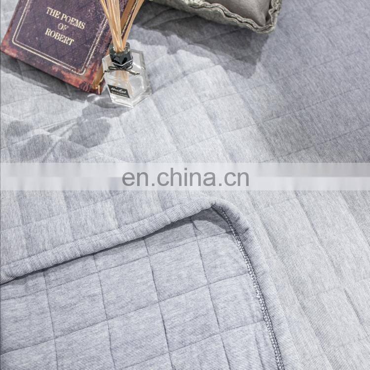 King size Gray color Vintage Washed Solid Cotton Quilt and Shams Set /Comfortable bedding bed sets