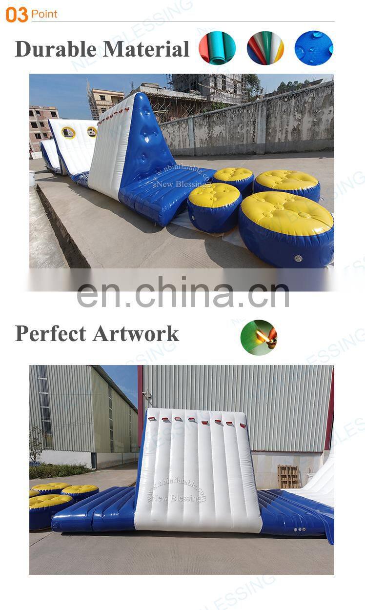 Freestyle DIY inflatable floating pool aqua toys, swimming kids pool obstacle course line water paly equipment for sale