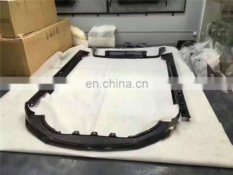 Beautiful carbon fiber LP style body kit for Maserati Quattroporte 2013-2015 front spoiler rear spoiler and side skirts