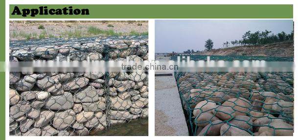 PVC coated galvanized hexagonal 1X1X1 gabion mesh box