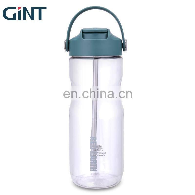 GINT 680ml Durable Summer Best Cold Customer Color Water Bottle with Straw