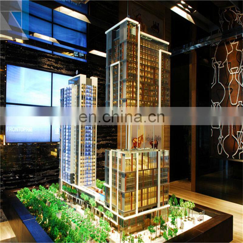 3d building model with led light/miniature architecture model/commercial scale model maker