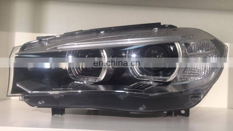 resin car auto headlight For BMW X5 F15 / X6 F16 led high standard headlight  with logo auto car paits