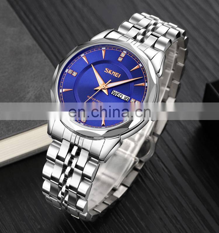 SKMEI 9268 New arrival Fashion Men watches High Quality Stainless Steel Wristwatch Mens Quartz watch