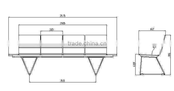New design Waiting Chair lounge room chair H63B-4FT-E