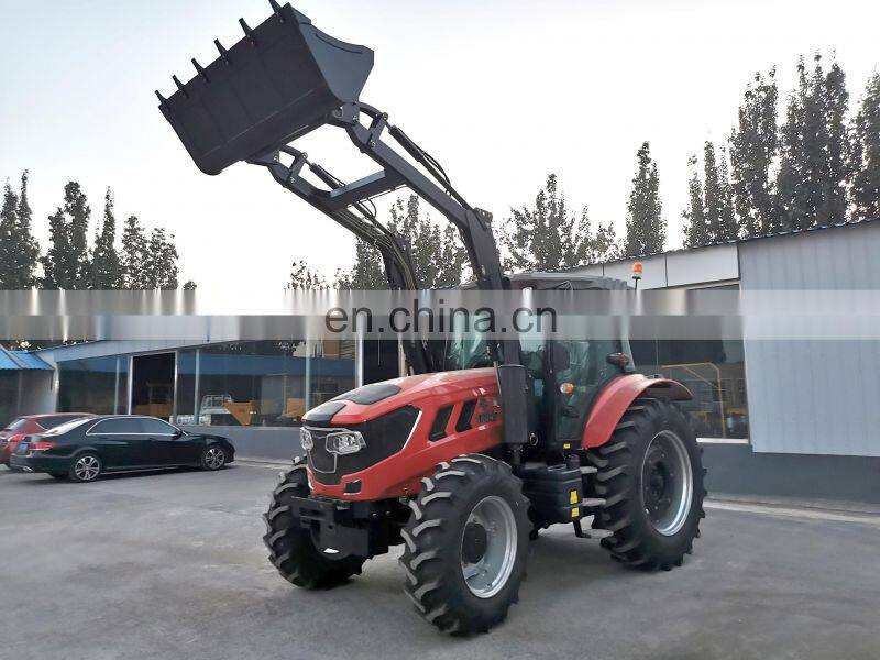 Cheap price new 180HP Farming tractor with front end loader and backhoe for sale
